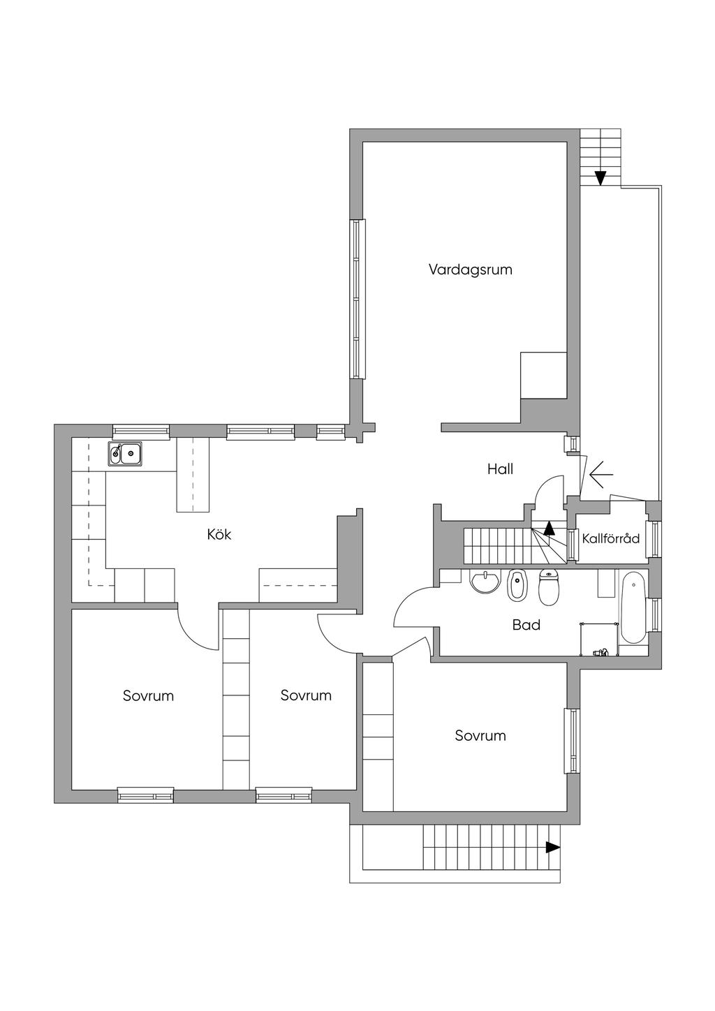 Planlösning entréplan