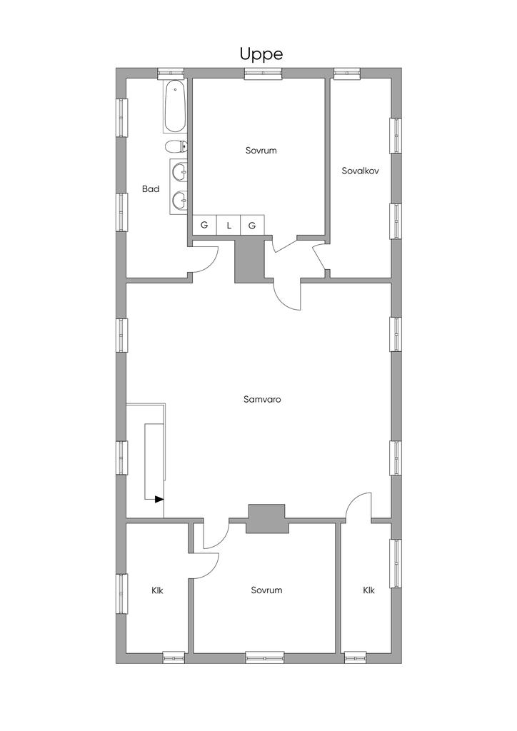 Planlösning övre plan