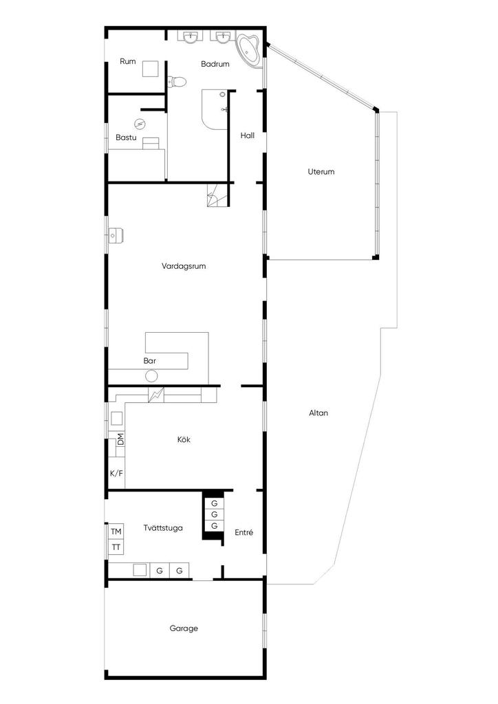 Planritning nedre plan