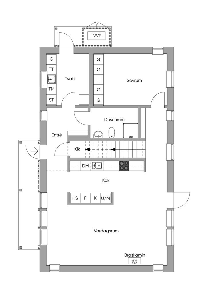 Planritning Entréplan