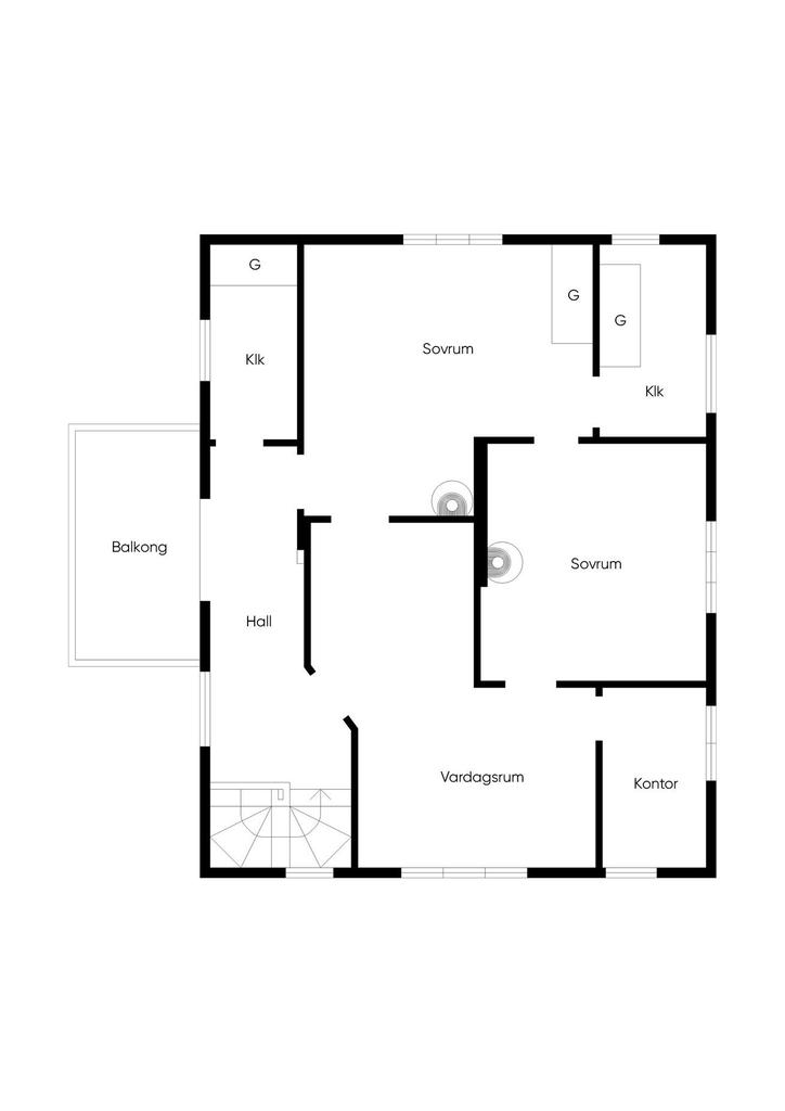 Planlösning övre plan