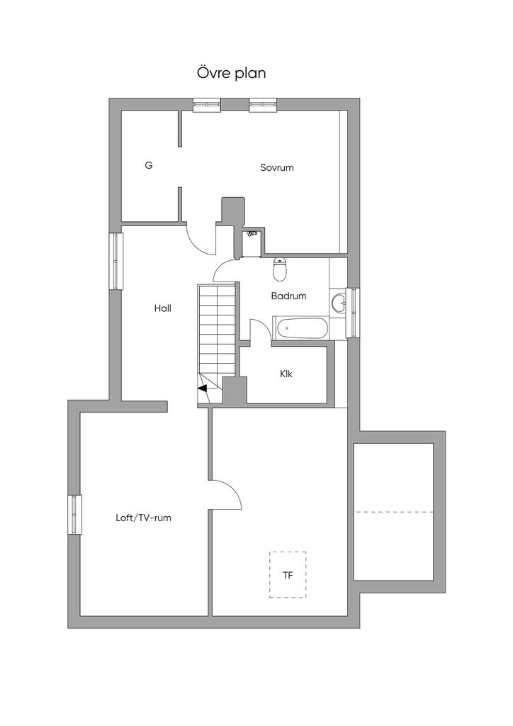 Planlösning Övre plan