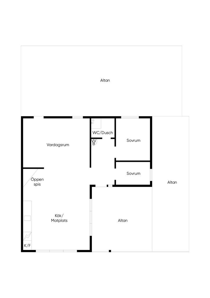 Planlösning för bostadshuset