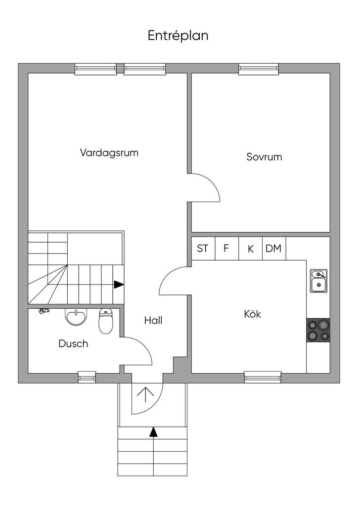 Planlösning entréplan