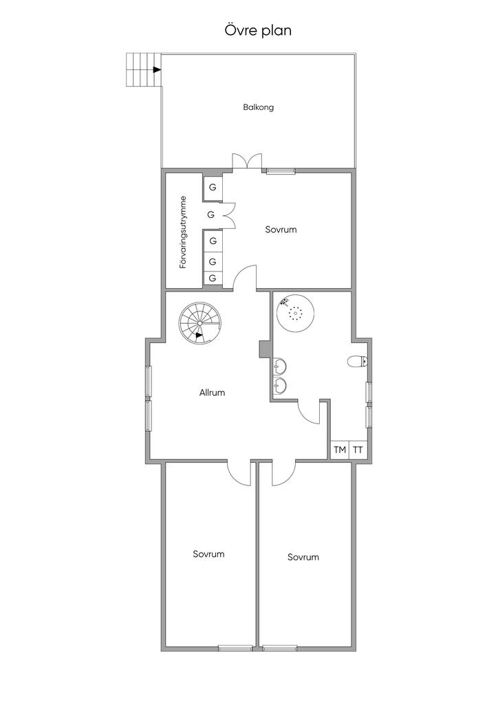 Planlösning övre plan