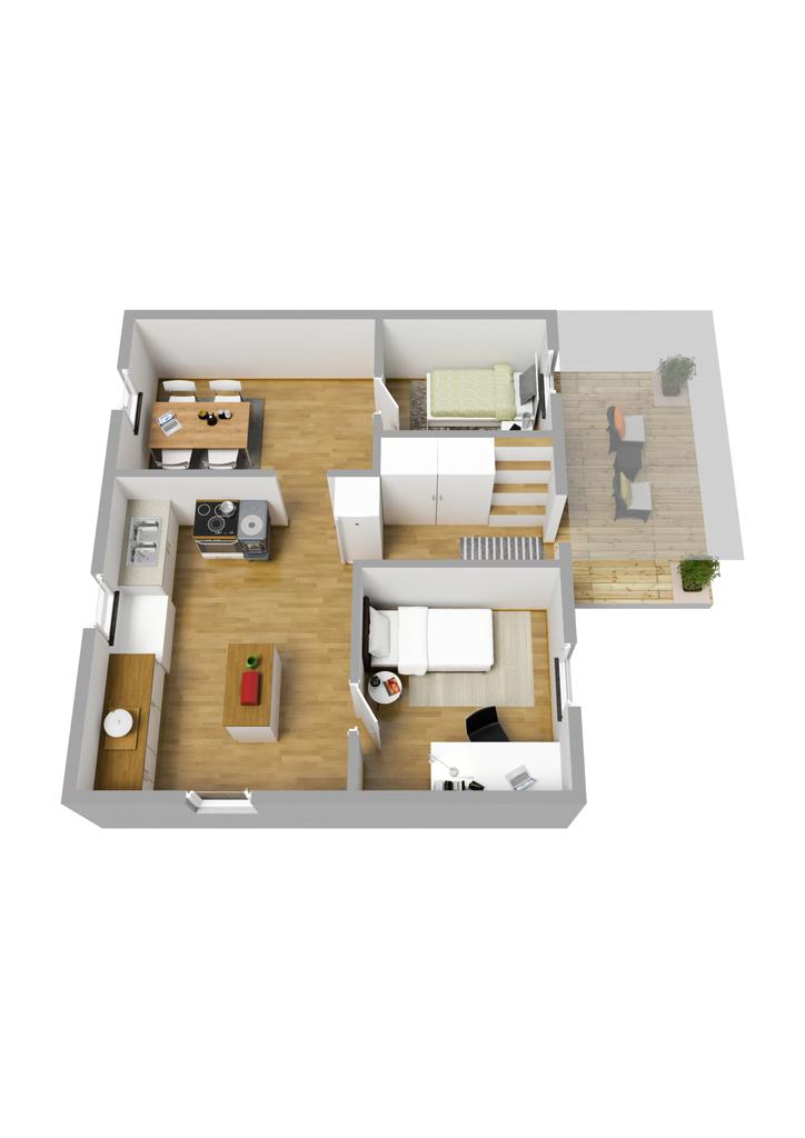 Planlösning entréplan 3D