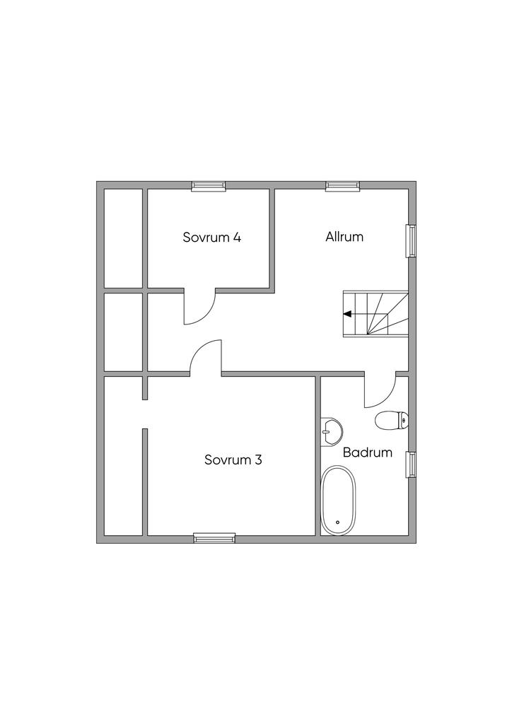 Planlösning övre plan
