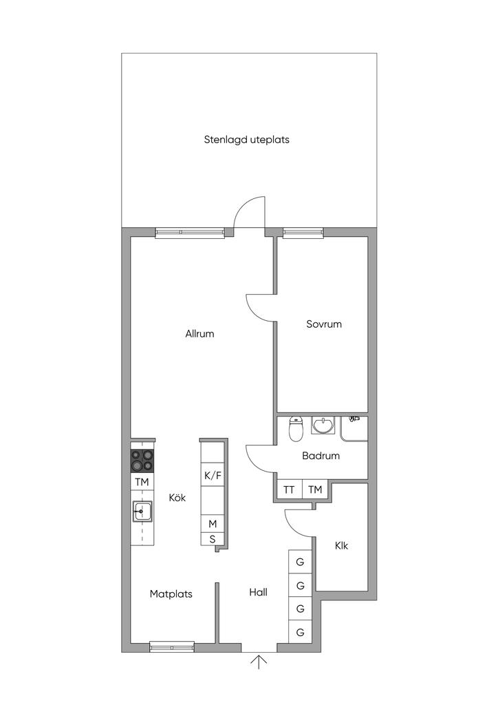 Planlösning 2D entréplan