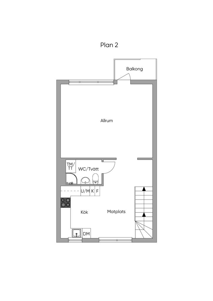 Planlösning 2D våning 2