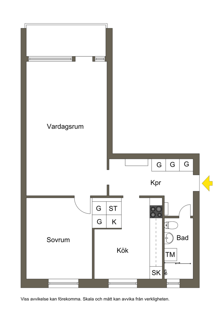 Planlösning Vallonv. 6 B