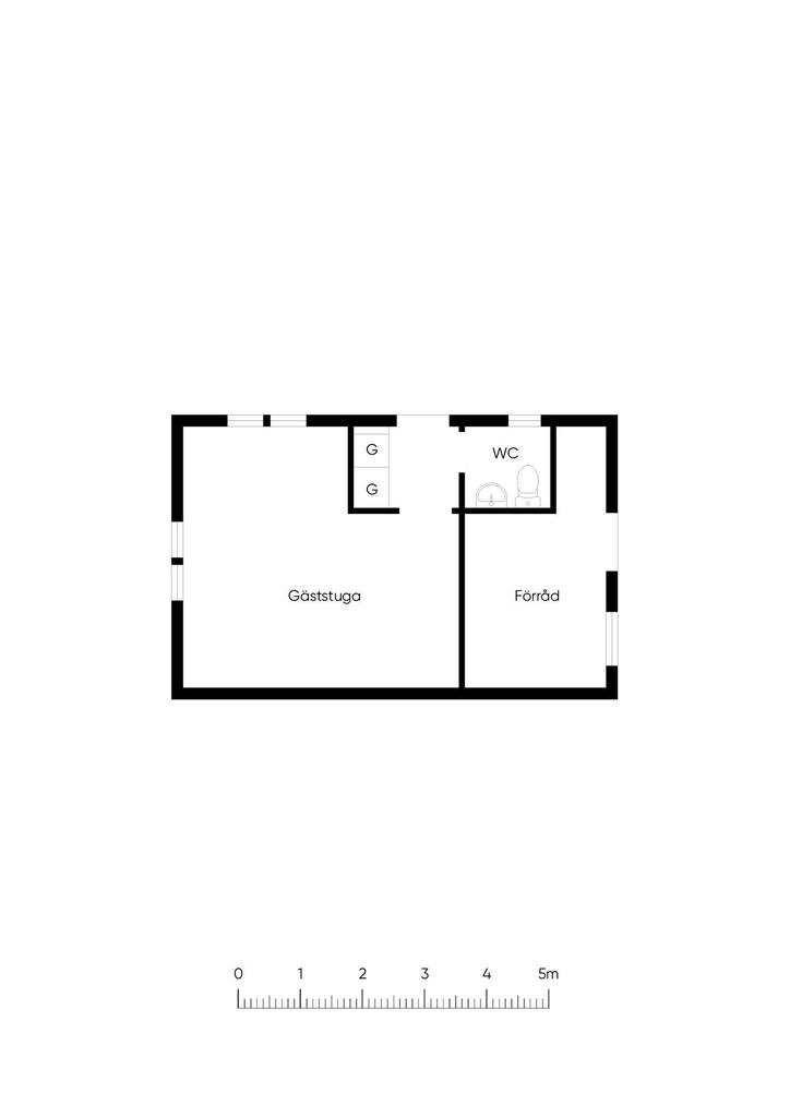 Planlösning gäststuga 