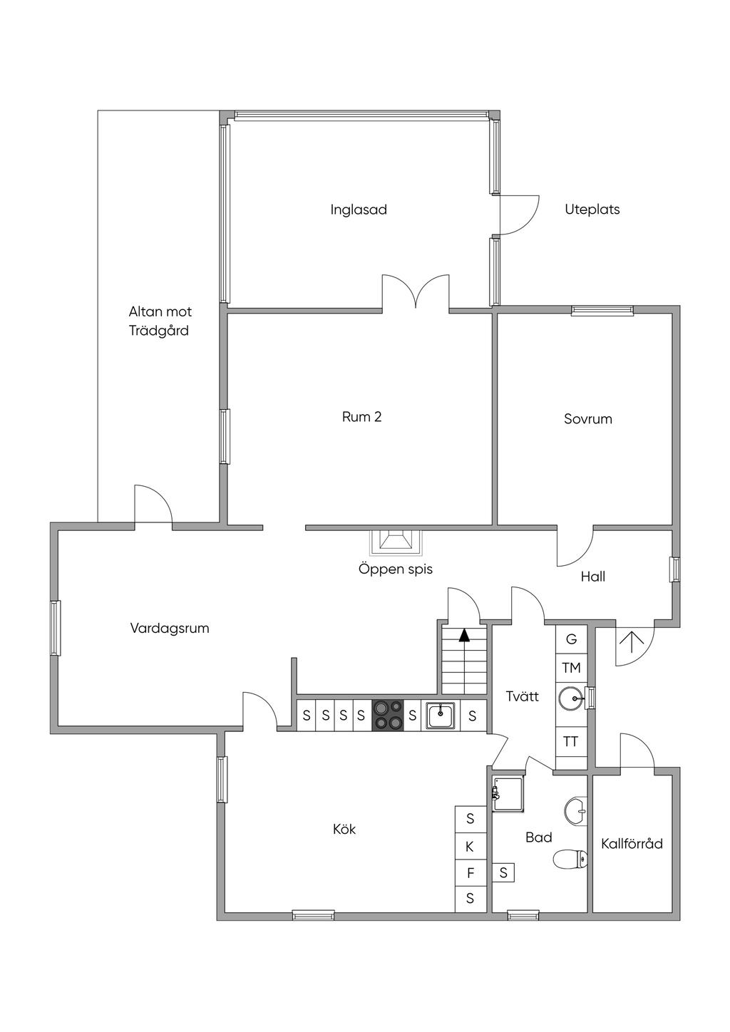 Planlösning Gröna huset