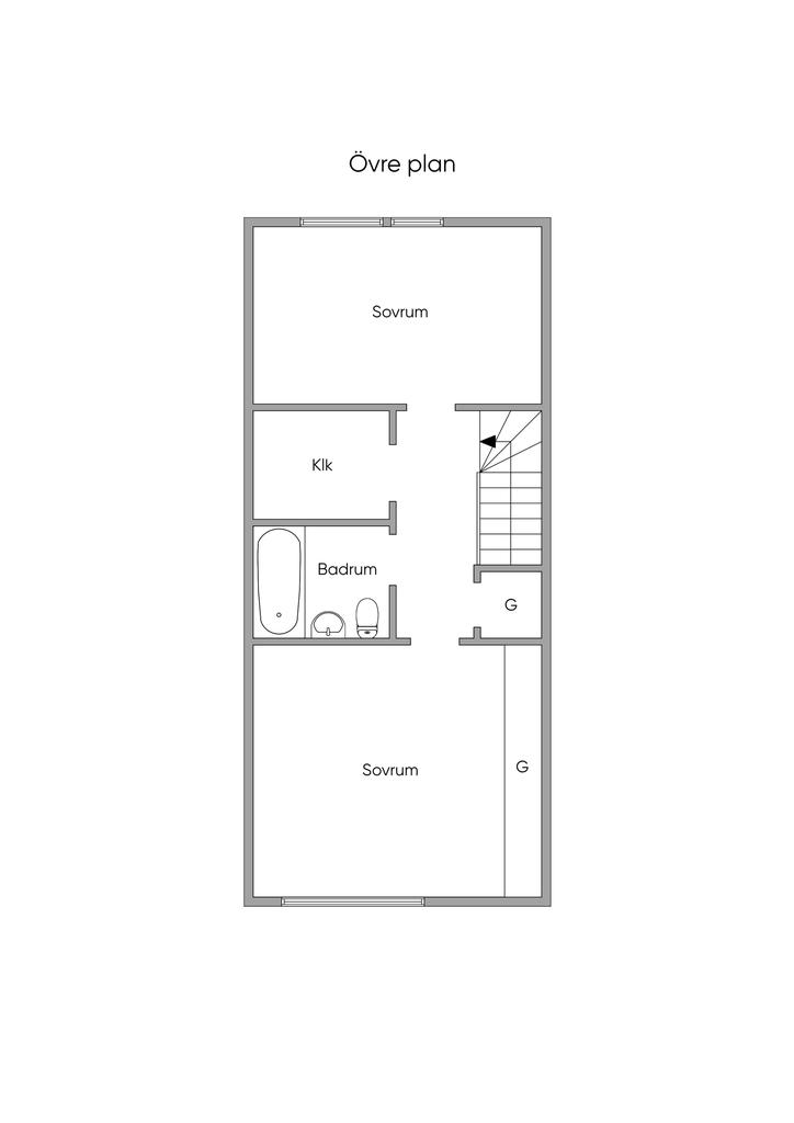 Planlösning övre plan