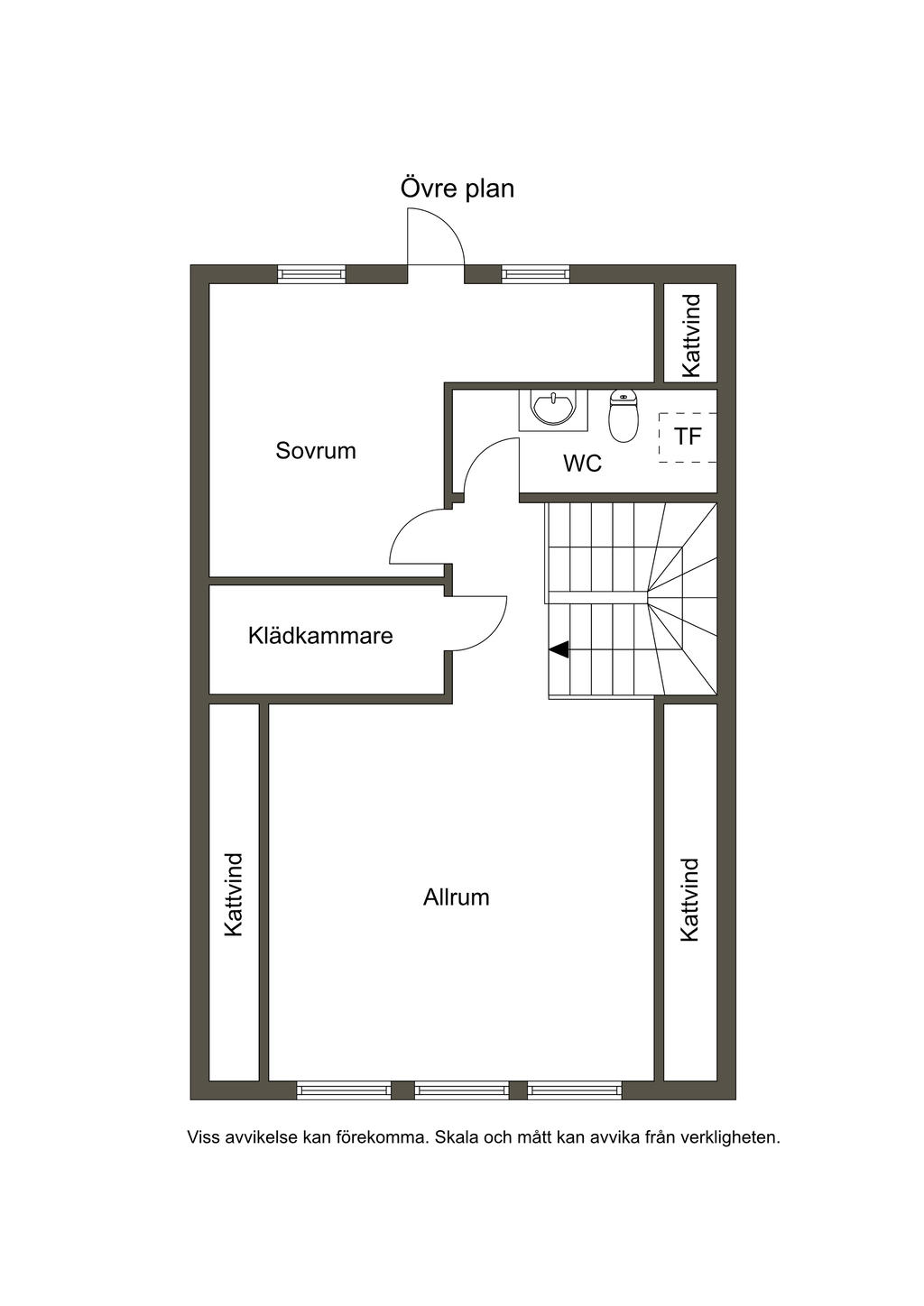 Planlösning övre plan