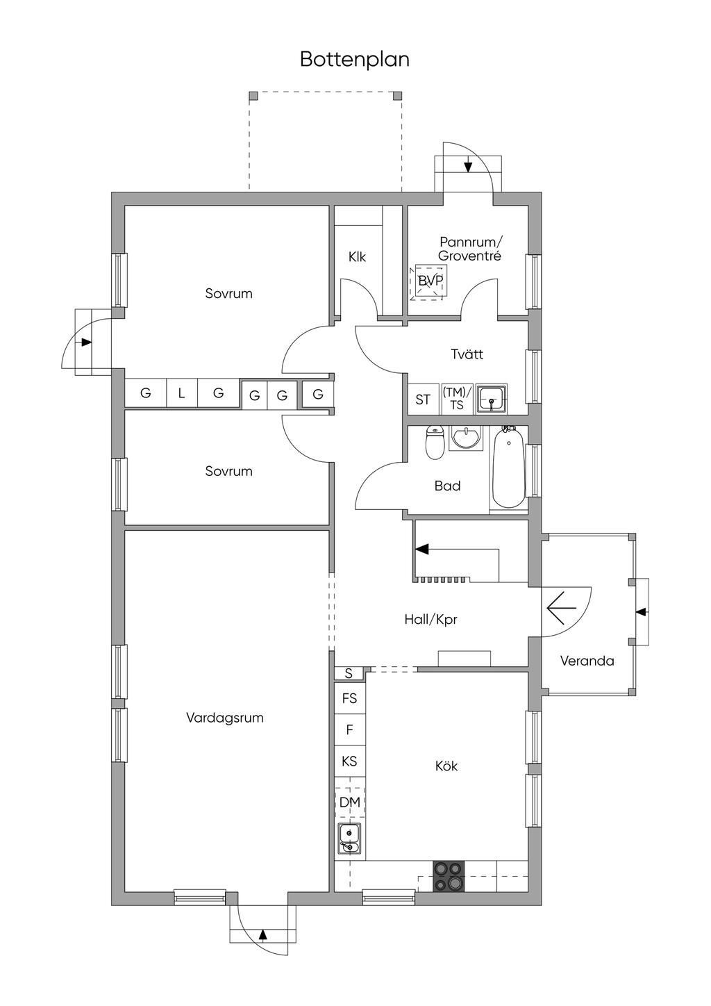 Bottenplan. 