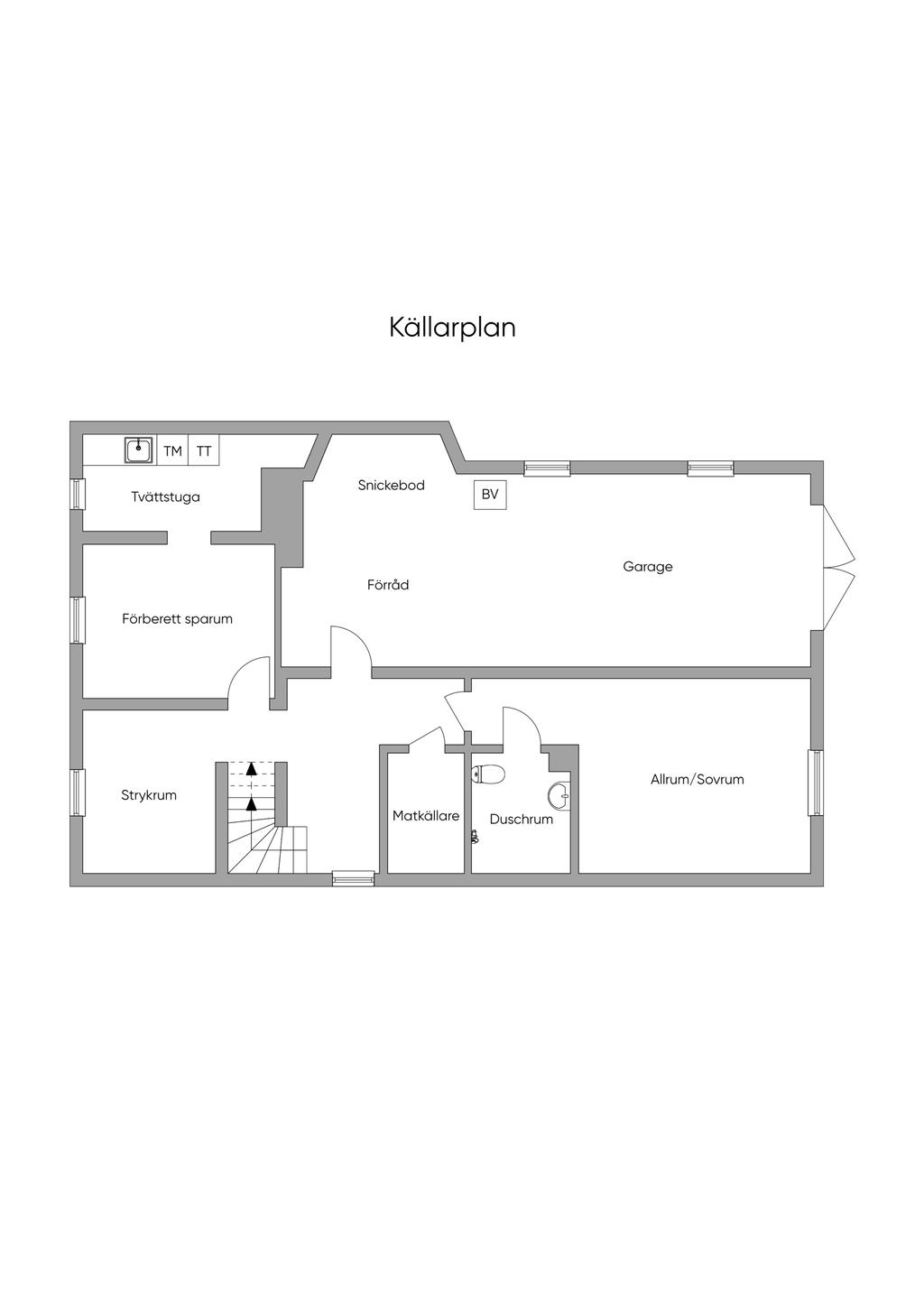 Planritning källarplan