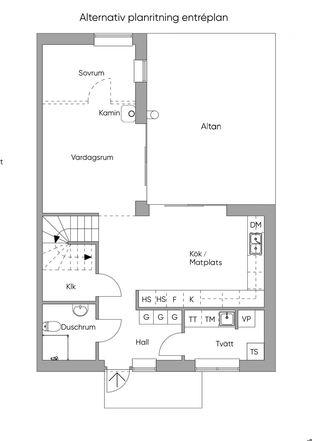 Alternativ Planritning Entréplan