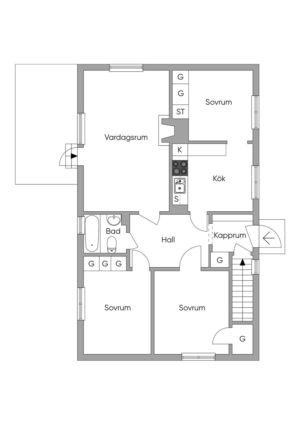 Planlösning entréplan