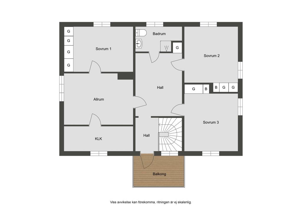 Planlösning övre plan