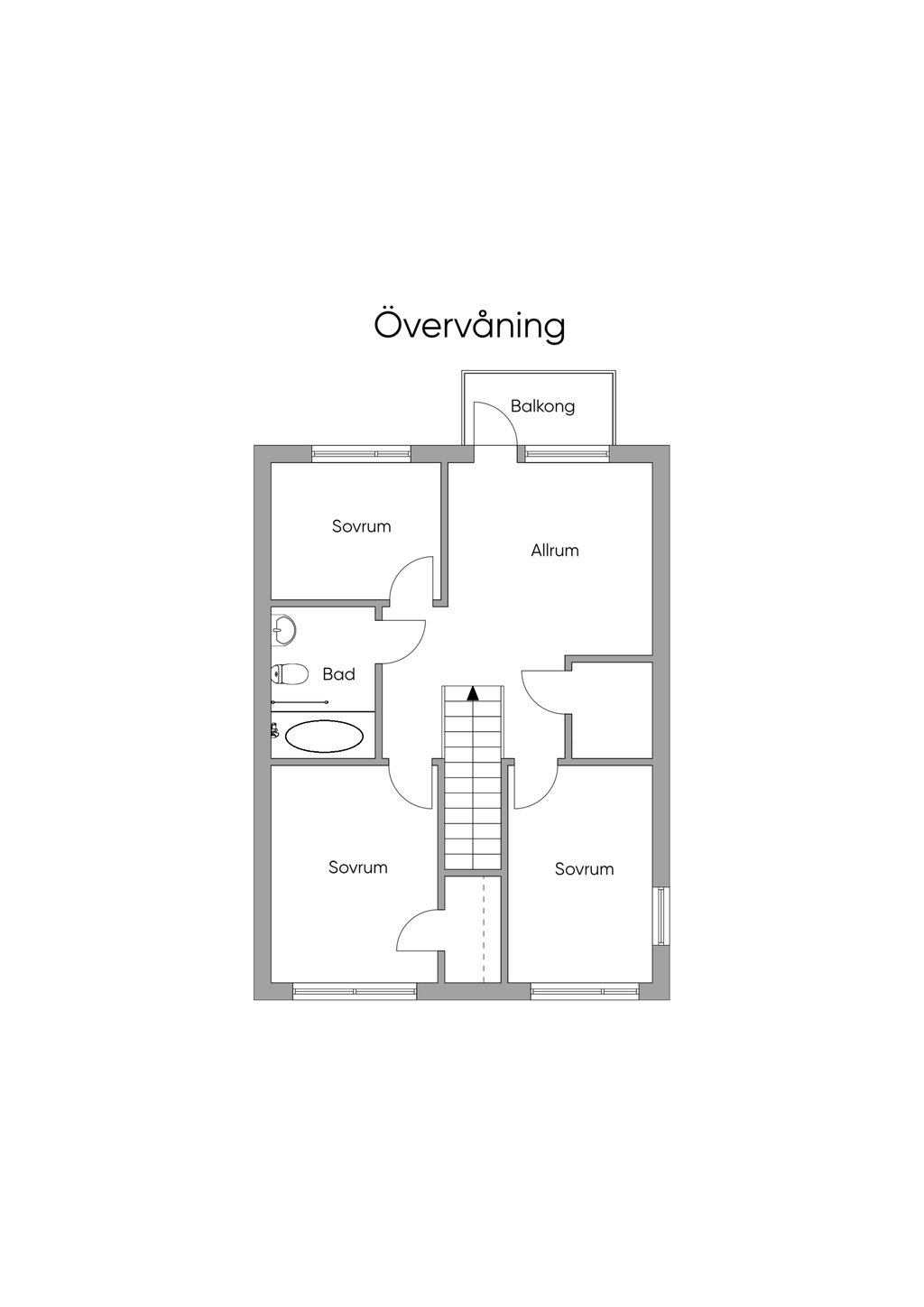 Planritning Övervåning