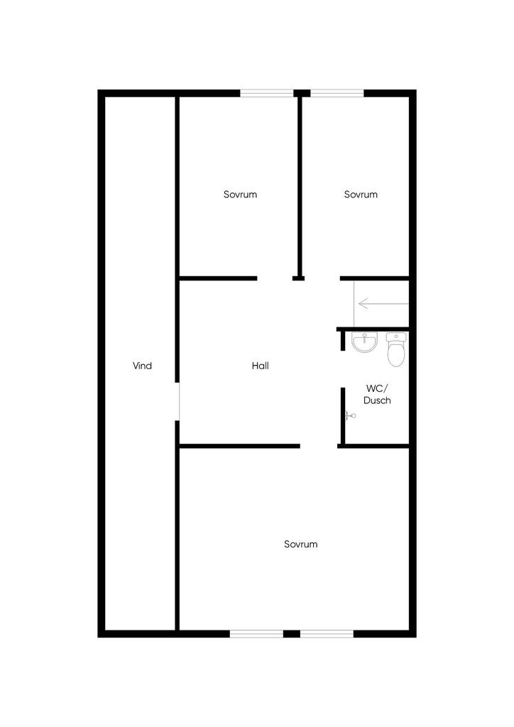Planlösning övre plan