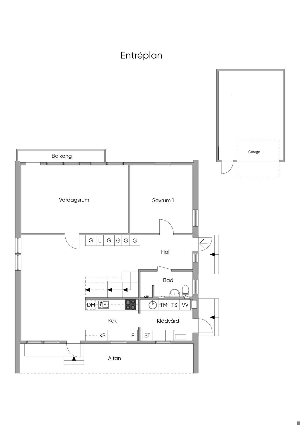 Planritning, entréplan