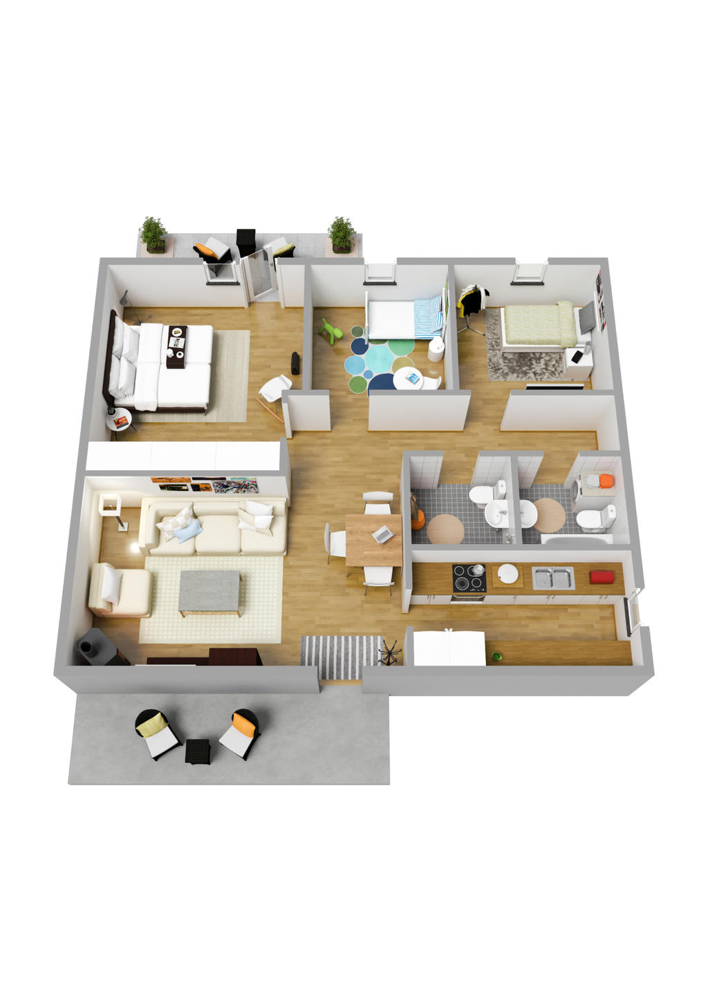 Planlösning 3D