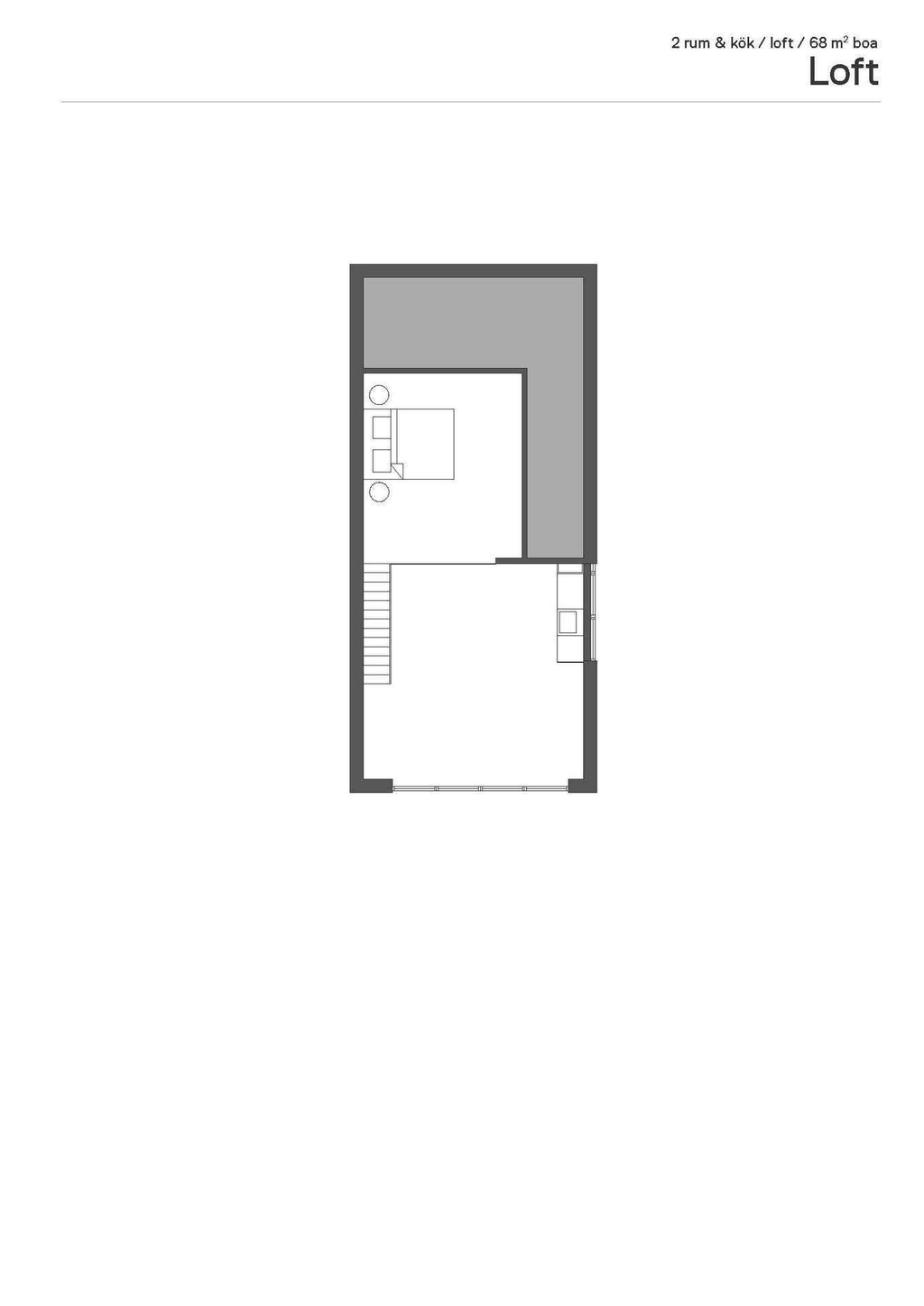 Plan 2, loft, Reginastigen 23A