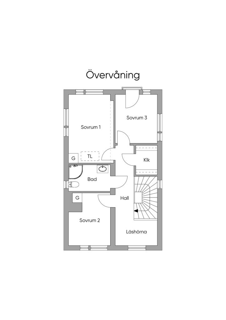 Planlösning övervåning