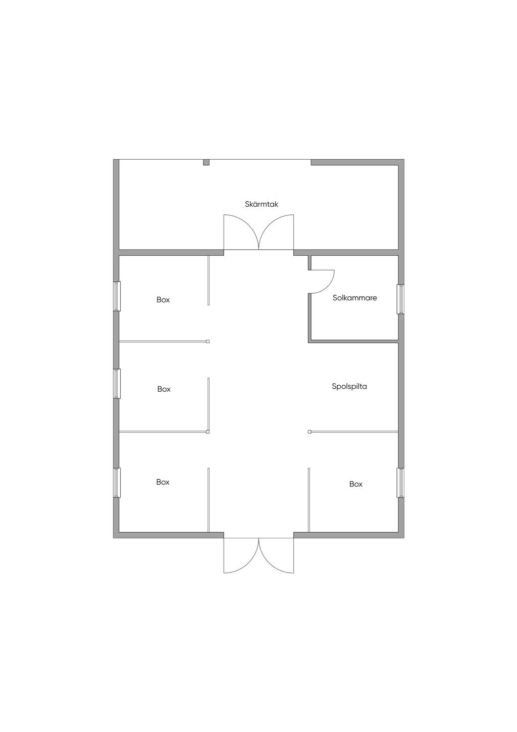 Planritning stallet