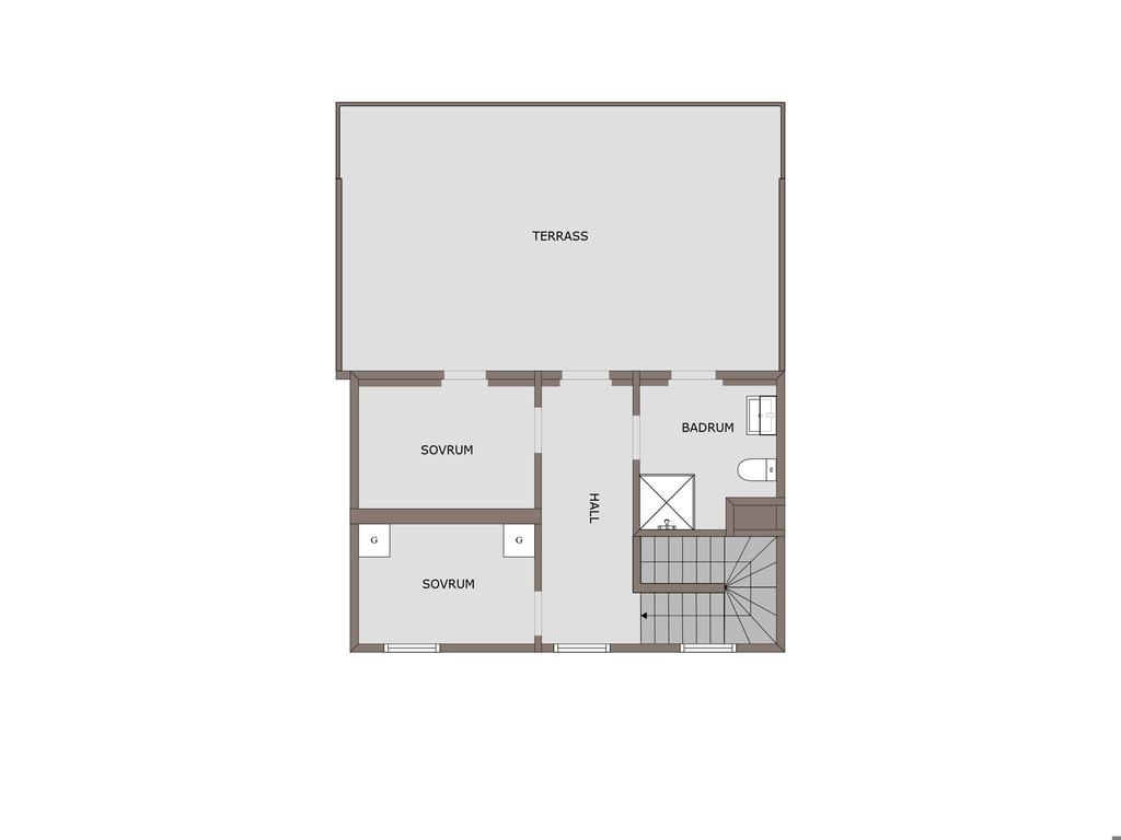 Planritning övre plan
