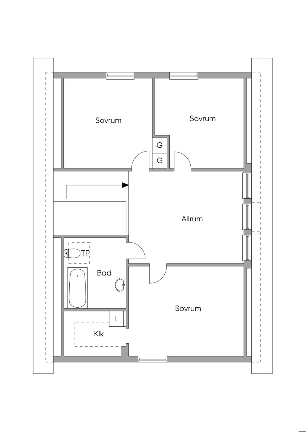 Planlösning övre plan