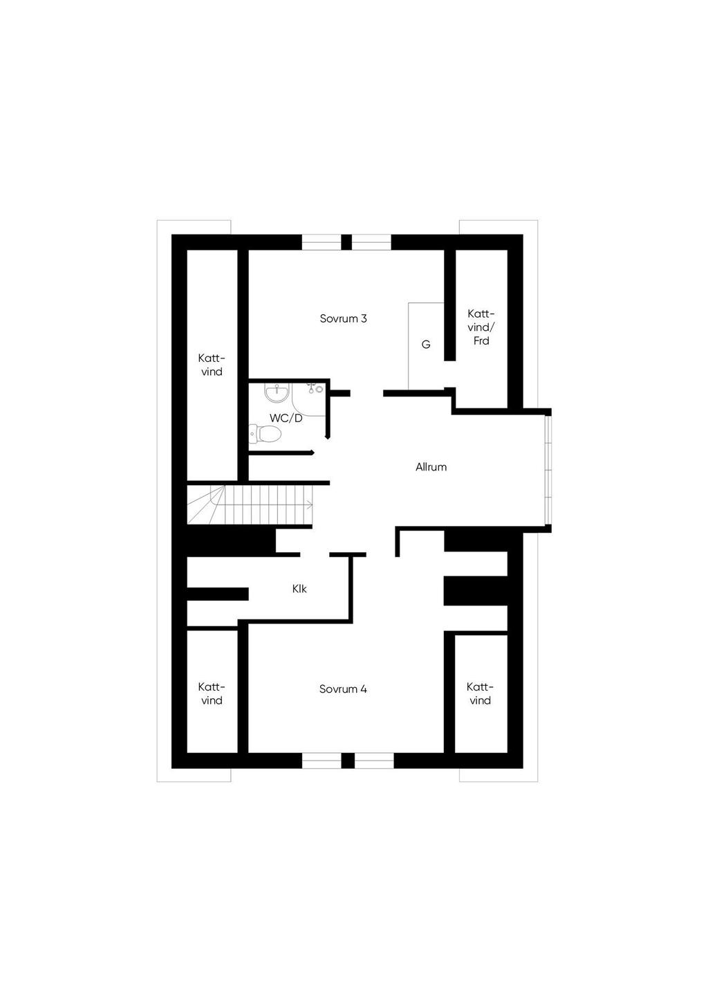 Planlösning övre plan