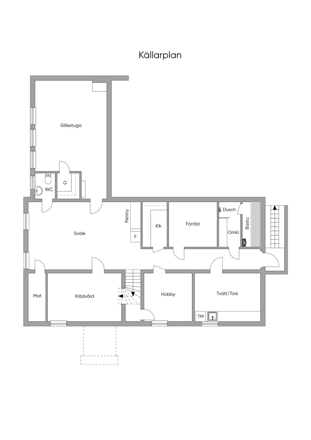 Planritning källarplan