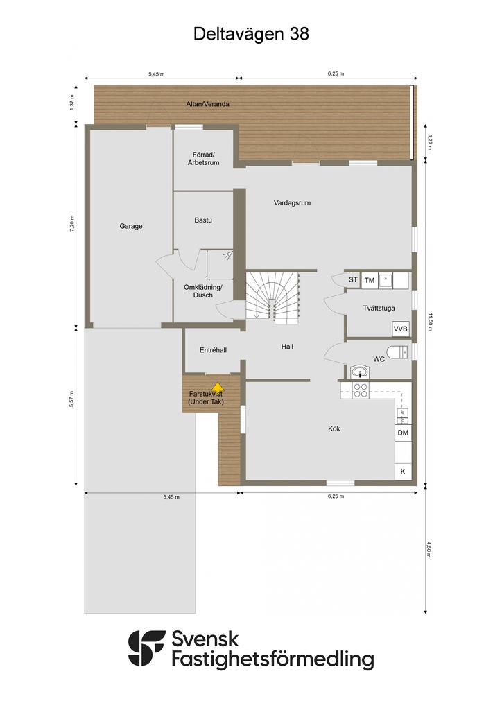 Deltavägen 38 - 2D-RITNING Entréplan