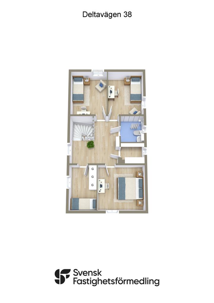 Deltavägen 38 - 3D-RITNING Övre Plan
