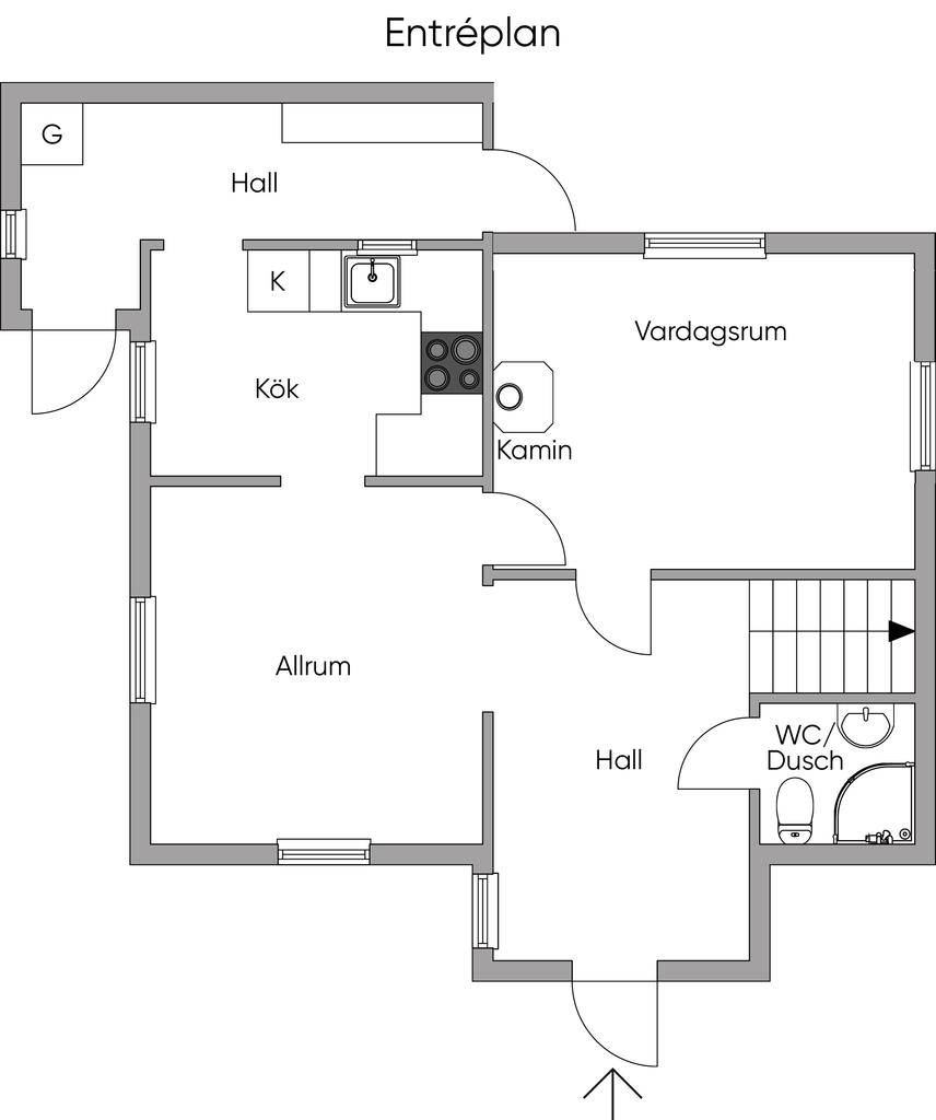 Planritningen är ej skalenlig och avvikelser kan förekomma.