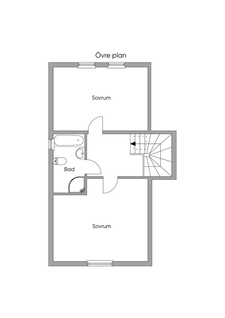 Planritning övre plan