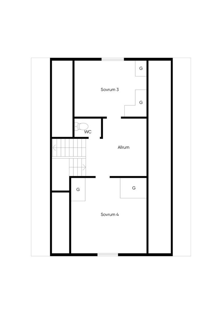 Planlösning övre plan
