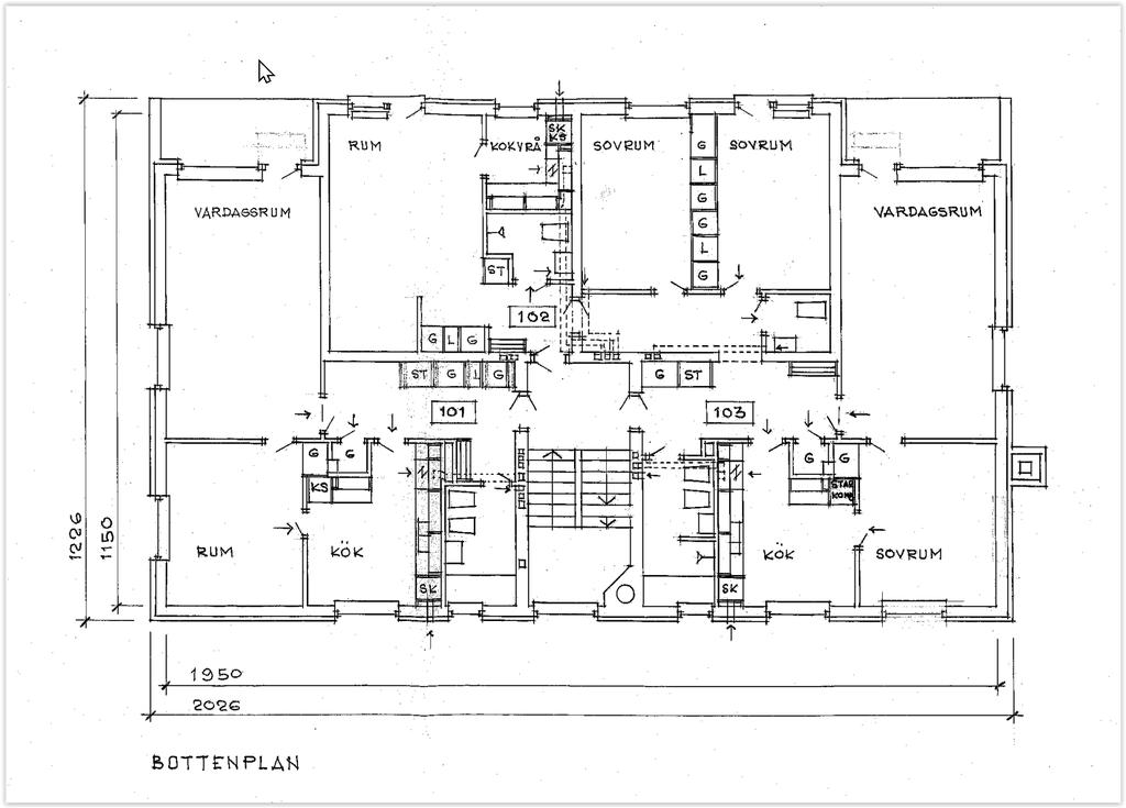 Planskiss bottenplan