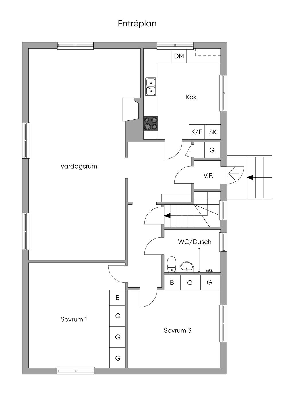 Planritning bottenplan