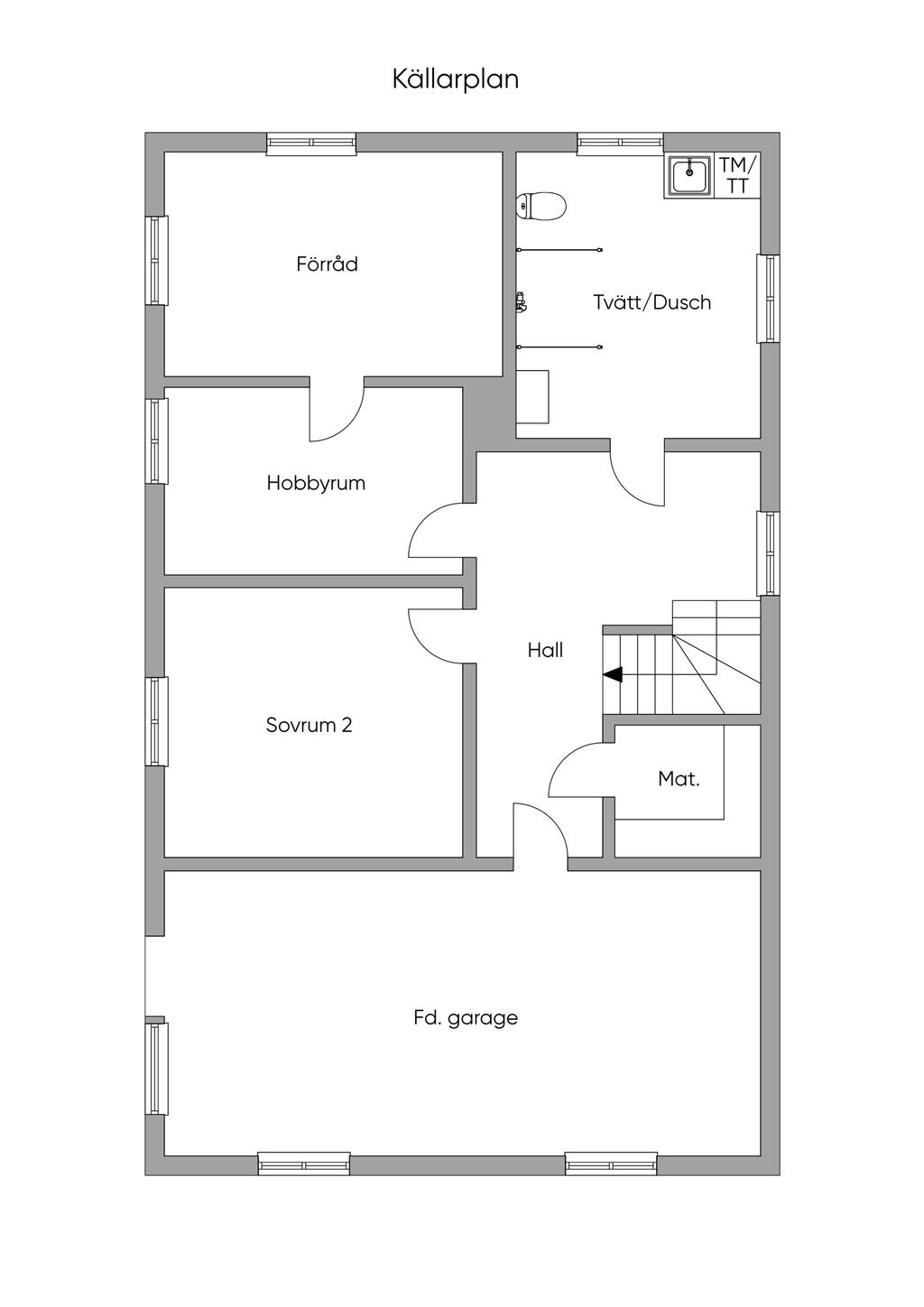 Planritning källarplan