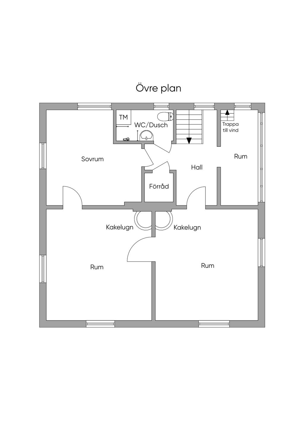 Planlösning övre plan