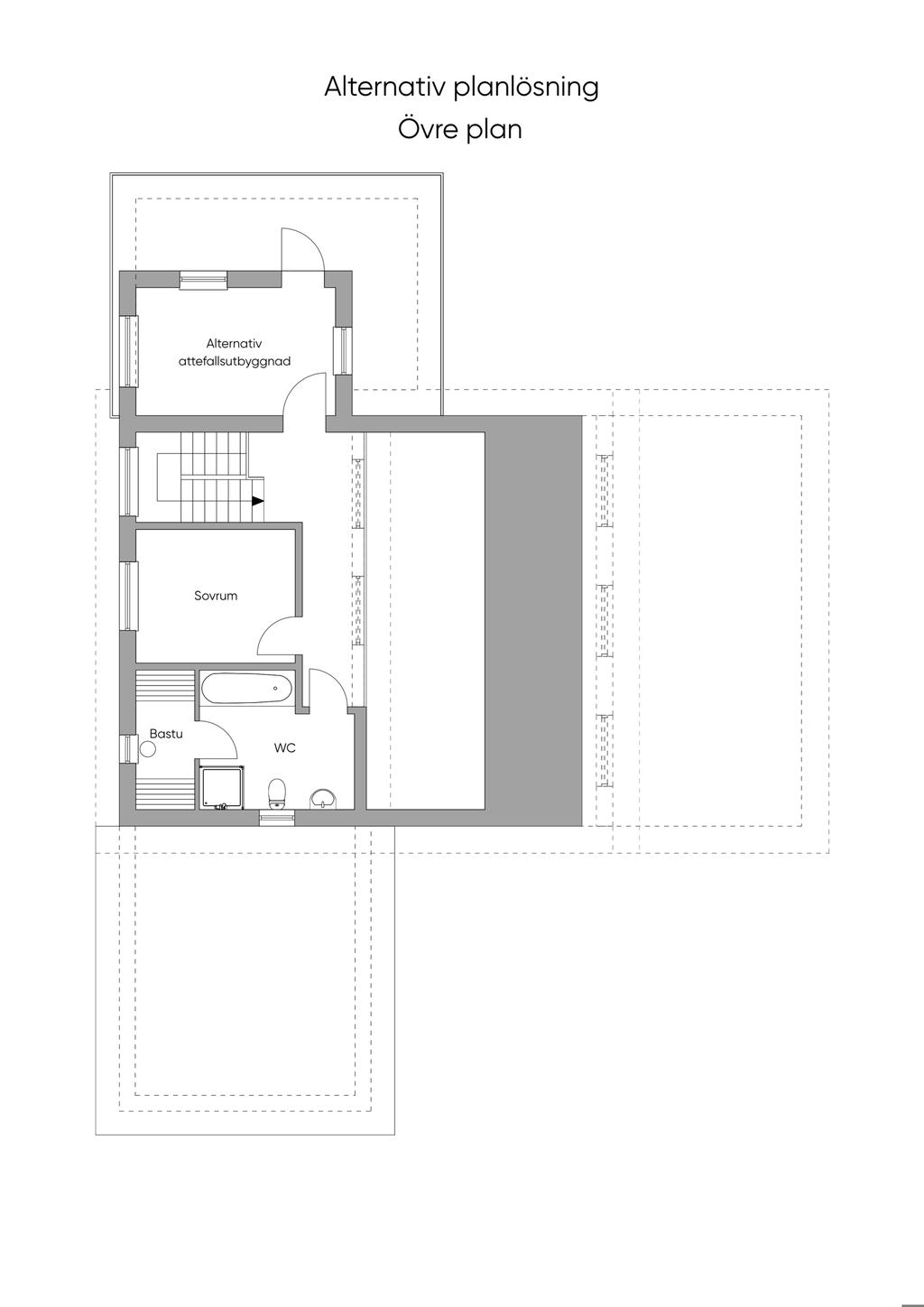 Alternativ planlösning övre plan