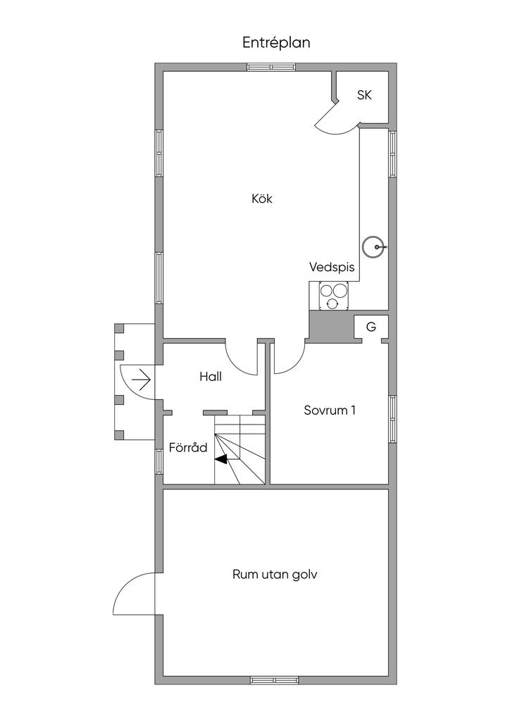 Planlösning, entréplan