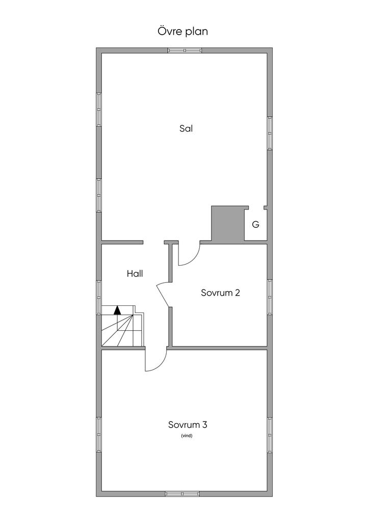 Planlösning, övre plan