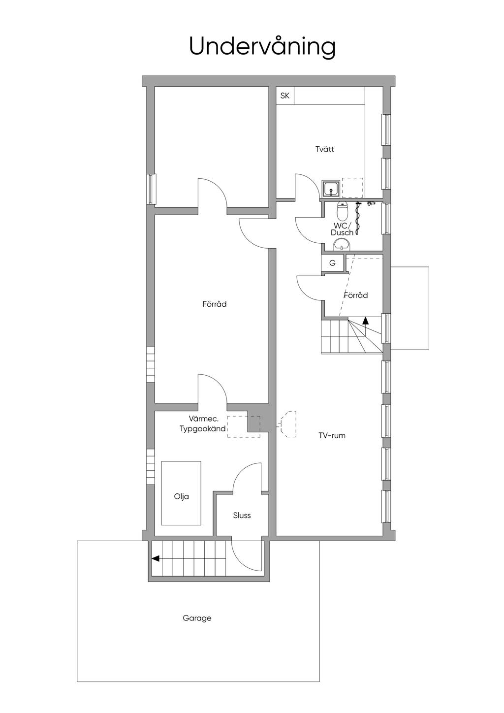 Planlösning källarplan