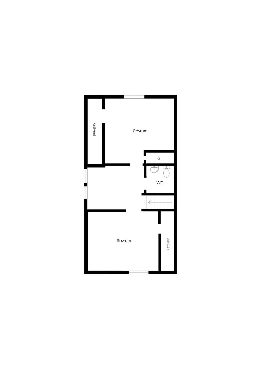 Planlösning övre plan