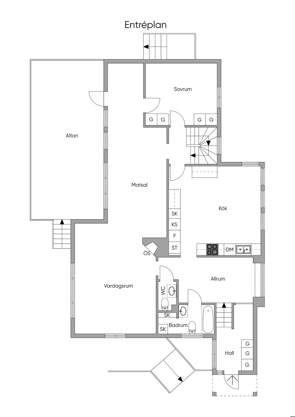 Planritning Entréplan