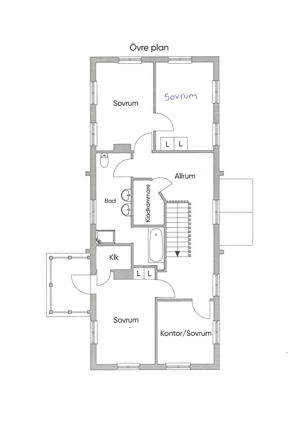 Övre plan . 1